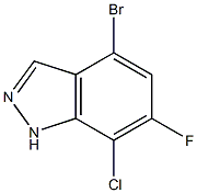 4-bromo-7-chloro-6-fluoro-1H-indazole Structure