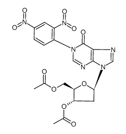 3',5'-Di-O-acetyl-2'-deoxy-1-(2,4-dinitrophenyl)inosine结构式