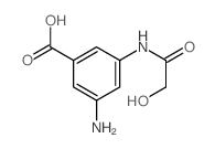 3-amino-5-[(2-hydroxyacetyl)amino]benzoic acid结构式