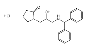 1-[3-(benzhydrylamino)-2-hydroxypropyl]pyrrolidin-2-one,hydrochloride Structure