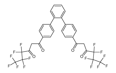 4,4'-bis(1'',1'',1'',2'',2'',3'',3''-heptafluoro-4'',6''-hexanedion-6''-yl)-o-terphenyl Structure