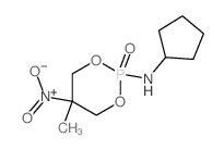 1,3,2-Dioxaphosphorinan-2-amine,N-cyclopentyl-5-methyl-5-nitro-, 2-oxide结构式