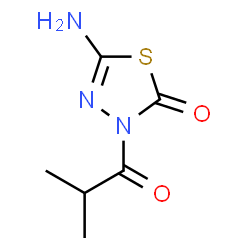 1,3,4-Thiadiazol-2(3H)-one,5-amino-3-(2-methyl-1-oxopropyl)- Structure