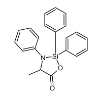 4-Methyl-2,2,3-triphenyl-1-oxa-3-aza-2-silacyclopentan-5-one Structure