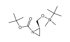 2-t-butyldimethylsiloxymethyl N-t-butoxycarbonyl aziridine Structure