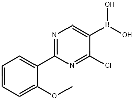 4-Chloro-2-(2-methoxyphenyl)pyrimidine-5-boronic acid结构式