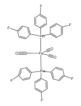 (CO)3Fe(P(C6H4F-p)3)2 Structure