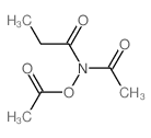 Acetic acid,acetyl(1-oxopropyl)azanyl ester Structure