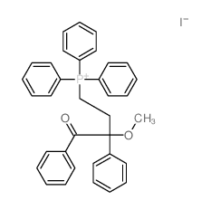 Phosphonium,(3-methoxy-4-oxo-3,4-diphenylbutyl)triphenyl-, iodide (1:1) Structure