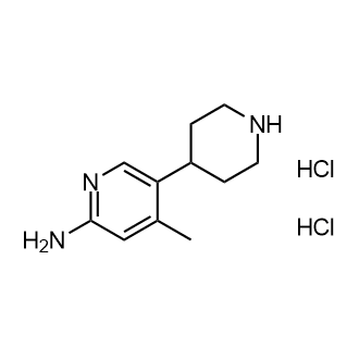 4-甲基-5-(哌啶-4-基)吡啶-2-胺盐酸盐结构式