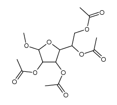 methyl-(tetra-O-acetyl-glucopyranoside) Structure