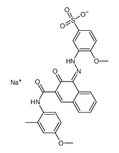 sodium 3-[[2-hydroxy-3-[(4-methoxy-o-tolyl)carbamoyl]-1-naphthyl]azo]-4-methoxybenzenesulphonate Structure