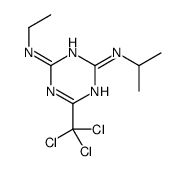 4-N-ethyl-2-N-propan-2-yl-6-(trichloromethyl)-1,3,5-triazine-2,4-diamine结构式