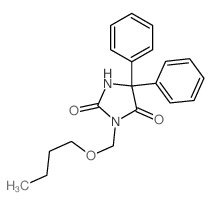 2,4-Imidazolidinedione,3-(butoxymethyl)-5,5-diphenyl- Structure