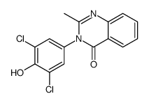 3-(3,5-dichloro-4-hydroxyphenyl)-2-methylquinazolin-4-one结构式