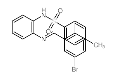 Benzenesulfonamide,N-[2-[[(5-bromo-2-hydroxyphenyl)methylene]amino]phenyl]-4-methyl-结构式