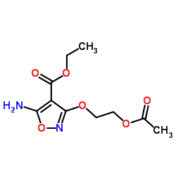 3-(2-ACETOXY-ETHOXY)-5-AMINO-ISOXAZOLE-4-CARBOXYLIC ACID ETHYL ESTER结构式