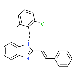 1-(2,6-DICHLOROBENZYL)-2-STYRYL-1H-1,3-BENZIMIDAZOLE结构式