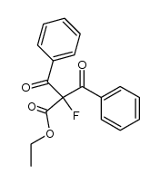 2-benzoyl-2-fluoro-3-oxo-3-phenyl-propionic acid ethyl ester结构式