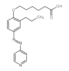 6-[2-丙基-4-(4-吡啶偶氮)苯氧基]己酸结构式