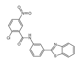 n-(3-benzothiazol-2-yl-phenyl)-2-chloro-5-nitrobenzamide Structure