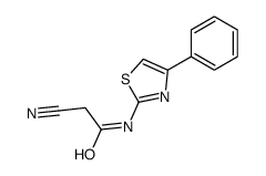 2-cyano-N-(4-phenyl-1,3-thiazol-2-yl)acetamide结构式