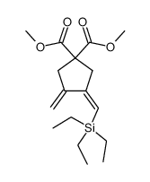 (Z)-1,1-dicarbomethoxy-3-methylene-4-(triethylsilylmethylene)cyclopentane Structure