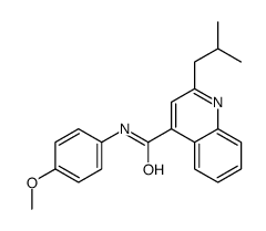 N-(4-methoxyphenyl)-2-(2-methylpropyl)quinoline-4-carboxamide结构式