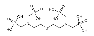 di[ethyl-2-iminobis(methylenephosphonic acid)]sulfide Structure