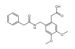 4,5-dimethoxy-2-[(phenylacetamino)methyl]phenylacetic acid Structure