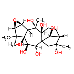 (2β,3β,6β,7α,13β,14S)-2,3-Epoxygrayanotoxane-5,6,7,9,10,14,16-heptol结构式