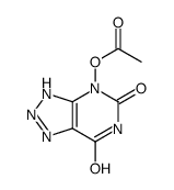 4-(Acetyloxy)-1H-1,2,3-triazolo[4,5-d]pyrimidine-5,7(4H,6H)-dione结构式