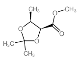 1,3-Dioxolane-4-carboxylicacid, 2,2,5-trimethyl-, methyl ester, (4R,5R)-rel- structure