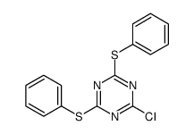 2-chloro-4,6-bis(phenylsulfanyl)-1,3,5-triazine Structure