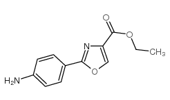2-(4-氨基苯基)-1,3-噁唑-4-羧酸乙酯结构式
