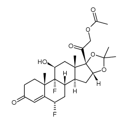 21-O-acetyl 1,2-dihydrofluocinolone acetonide Structure