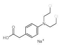 Benzeneacetic acid,4-[bis(2-chloroethyl)amino]-, sodium salt (1:1)结构式