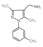 {[3,5-Dimethyl-1-(3-methylphenyl)-1H-pyrazol-4-yl] methyl}amine Structure