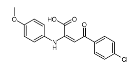 4-(4-chlorophenyl)-2-(4-methoxyanilino)-4-oxobut-2-enoic acid Structure