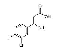 3-氨基-3-(3-氯-4-氟苯基)-丙酸结构式