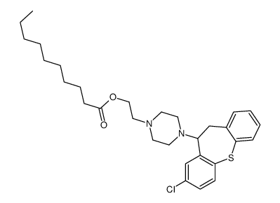 2-[4-(3-chloro-5,6-dihydrobenzo[b][1]benzothiepin-5-yl)piperazin-1-yl]ethyl decanoate结构式