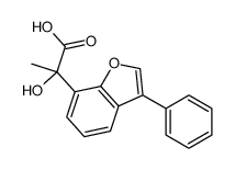 α-hydroxy-α-methyl-3-phenylbenzofuran-7-acetic acid结构式