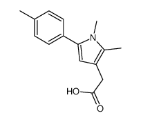 2-[1,2-dimethyl-5-(4-methylphenyl)pyrrol-3-yl]acetic acid Structure