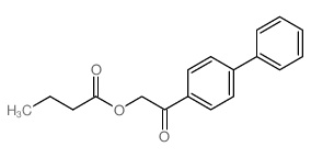 [2-oxo-2-(4-phenylphenyl)ethyl] butanoate structure