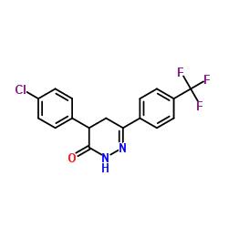 4-(4-Chlorophenyl)-6-[4-(trifluoromethyl)phenyl]-4,5-dihydro-3(2H)-pyridazinone结构式