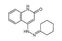 4-(N'-cyclohexylidenehydrazino)quinolin-2(1H)-one结构式