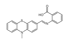 2-[(10-methylphenothiazin-3-yl)methylideneamino]benzoic acid结构式