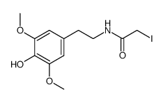 N-Iodoacetyl-3,5-dimethoxy-4-hydroxyphenylethylamin结构式