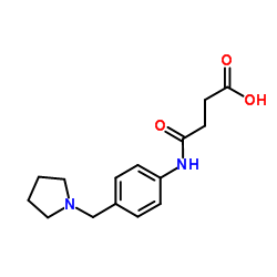 N-(4-PYRROLIDIN-1-YLMETHYL-PHENYL)-SUCCINAMIC ACID结构式