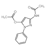 (5-acetamido-2-phenyl-pyrazol-3-yl) acetate结构式